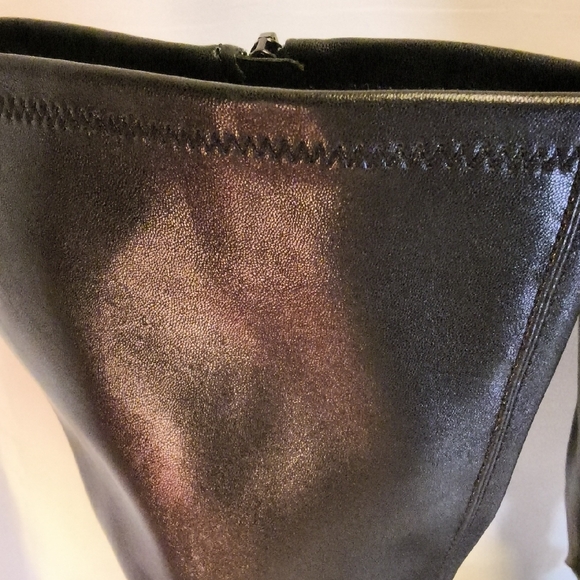 Madden NYC Black Heeled Boots - Picture 4 of 10